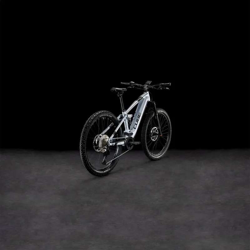 Cube Stereo Hybrid 120 Race 750 Electric Mountain Bike in Polar Silver-1